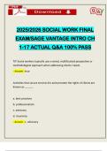 2025&sol;2026 SOCIAL WORK FINAL EXAM&sol;SAGE VANTAGE INTRO CH 1-17 ACTUAL Q&A 100&percnt; PASS