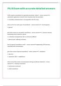 PIL B Exam with accurate detailed answers 