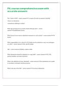PIL course comprehensive exam with accurate answers