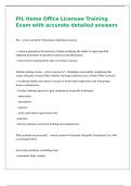 PIL Home Office Licensee Training Exam with accurate detailed answers