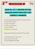 SAGE 50 - CH&period; 1&colon; REVIEW ACTUAL 2025&sol;2026 QUESTIONS AND 100&percnt; CORRECT ANSWERS