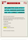 IMPLEMENTING SAGE INTACCT ACTUAL 2025&sol;2026 QUESTIONS AND 100&percnt; CORRECT ANSWERS