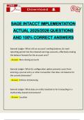 BUNDLE EXAMS&colon;&colon;&colon; SAGE 50&comma; SAGE INTACCT EXAMS ACTUAL 2025&sol;2026 Q&A 100&percnt; PASS