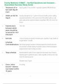 Family Medicine COMAT &ndash; Verified Questions and Answers &ndash; Guaranteed Success Study Guide