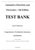 Test Bank &mdash; Automotive Electricity and Electronics&comma; 6th Edition &mdash; James D&period; Halderman &mdash; ISBN 9780135764428