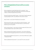 PIL A&comma; B legislation Exam with accurate detailed answers