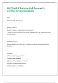 UK PIL A B C Training UoB Exam with verified detailed answers 