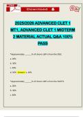 2025&sol;2026 ADVANCED CLET 1 MT1&comma; ADVANCED CLET 1 MIDTERM 2 MATERIAL ACTUAL Q&A 100&percnt; PASS