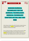 2025&sol;2026 SURGICAL TECHNOLOGY FOR THE SURGICAL TECHNOLOGIST&comma; SURGICAL TECHNOLOGY CHAPTER 8 ACTUAL Q&A 100&percnt; PASS