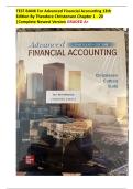TEST BANK For Advanced Financial Accounting 13th Edition By Theodore Christensen Chapter 1 - 20 &vert;All Chapters &comma;Complete Newest Version