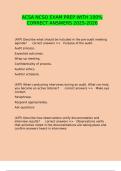 ACSA NCSO EXAM PREP WITH 100&percnt; CORRECT ANSWERS 2025-2026