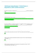 1080 Study Guide Module 1 TCOLE Rules & Regulations &lpar;100- Verified Answers&rpar;