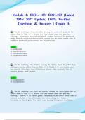 Module 4&colon; BIOL 103&sol; BIOL103 &lpar;Latest 2026&sol; 2027 Update&rpar; 100&percnt; Verified Questions & Answers &vert; Grade A