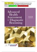Advanced Health Assessment and Diagnostic Reasoning&comma; 4th Edition Test Bank by Jacqueline Rhoads&comma;&vert;&vert; ISBN&colon;NO  9781284170313&vert;&vert;All Chapters 1 - 18&comma; Verified Newest Version