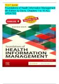 TEST BANK Foundations of Health Information Management (6th Edition) by Davis | Chapters 1–10 Complete & Updated Exam Questions with Answers
