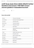 AMRT Study Guide EXAM &lpar;2025&rpar; UPDATE Verified Questions And Answers &lowbar; With 100- Correct Answers graded A&plus; Guaranteed Success&excl;&excl; 