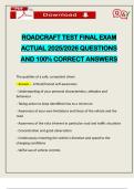 ROADCRAFT TEST FINAL EXAM ACTUAL 2025&sol;2026 QUESTIONS AND 100&percnt; CORRECT ANSWERS