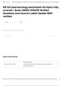 NR 341 pharmacology benchmark All topics fully covered &sol; Exam &lpar;2025&rpar; UPDATE Verified Questions And Answers Latest Update 100&percnt; verified