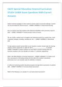 GACE Special Education General Curriculum STUDY GUIDE Exam Questions With Correct Answers
