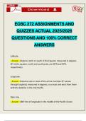 EOSC 372 ASSIGNMENTS AND QUIZZES ACTUAL 2025&sol;2026 QUESTIONS AND 100&percnt; CORRECT ANSWERS