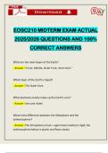 EOSC210 MIDTERM EXAM ACTUAL 2025&sol;2026 QUESTIONS AND 100&percnt; CORRECT ANSWERS