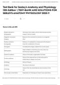 TEST-BANK AND SOLUTIONS FOR SEELEYS ANATOMY PHYSIOLOGY   Test Bank for Seeley's Anatomy and Physiology 13th Edition  2025 &excl;&excl;