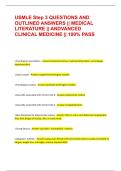 USMLE Step 3 QUESTIONS AND OUTLINED ANSWERS &vert;&vert; MEDICAL LITERATURE &vert;&vert; ADVANCED CLINICAL MEDICINE &vert;&vert; 100&percnt; PASS