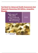Test Bank for Advanced Health Assessment and Diagnostic Reasoning &lpar;4th Edition&comma; Jacqueline Rhoads&rpar; &ndash; Complete Chapters 1&ndash;18
