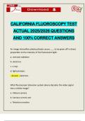 CALIFORNIA FLUOROSCOPY TEST ACTUAL 2025&sol;2026 QUESTIONS AND 100&percnt; CORRECT ANSWERS