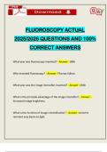 FLUOROSCOPY ACTUAL 2025&sol;2026 QUESTIONS AND 100&percnt; CORRECT ANSWERS