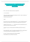 STATISTICS 101 CH&period; 4 QUESTIONS WITH COMPLETE REVIEWED UPGRADED SOLUTIONS&period;