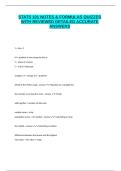 STATS 101 NOTES & FORMULAS QUIZZES WITH REVIEWED DETAILED ACCURATE ANSWERS&period;
