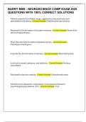 BARRY BMS - NEUROSCIENCE COMP EXAM 2025 QUESTIONS WITH 100- CORRECT SOLUTIONS 
