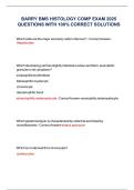 BARRY BMS HISTOLOGY COMP EXAM 2025 QUESTIONS WITH 100- CORRECT SOLUTIONS 