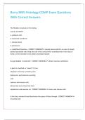 Barry BMS Histology COMP Exam Questions With Correct Answers