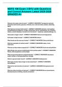 NDFS 100 Exam 3 BYU with Questions and Correct Answers Latest 2025-2026 GRADED A&plus;&period;