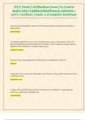 HUC Mock Certification Exam V2 &lpar;Latest  2026&sol; 2027 Update&rpar; Questions & Answers &vert;  100&percnt; Verified &vert; Grade A &vert;Complete Solutions 