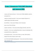 Exam 1 Rasmussen NUR 2092 Questions and Answers 2026