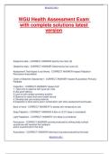 WGU Health Assessment Exam with complete solutions latest version&period;