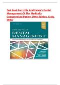 Test Bank for Little and Falace's Dental Management of the Medically Compromised Patient &lpar;10th Edition&comma; Craig Miller&rpar; &ndash; Complete Chapters 1&ndash;30