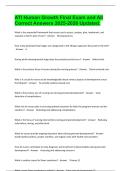 ATI Human Growth Final Exam and All Correct Answers 2025-2026 Updated&period;