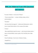 PK 241 Midterm Exam 2026 Questions and Answers