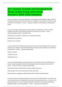 ATI&colon; Human Growth and Development Study Guide Exam and Actual Answers 2025-2026 Updated&period;