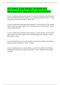 ATI Video Case Study&colon; Growth and development Questions and Answers&period;