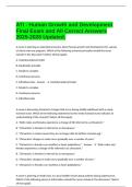  ATI - Human Growth and Development Final Exam and All Correct Answers 2025-2026 Updated&period;