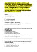 Fall Semester 2025 &ndash; ATI RN Concept-Based Assessment Level 1 &vert; Updated 2025&sol;2026 Edition &vert; 235&plus; Verified Exam & Practice Questions with Correct Answers and Detailed Rationales &vert; Comprehensive Study Guide Covering Core Nursing Concepts&comma; Clinical Applicatio