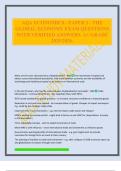 AQA ECONOMICS - PAPER 2 - THE GLOBAL ECONOMY EXAM QUESTIONS WITH VERIFIED ANSWERS&period; A&plus; GRADE 2025&sol;2026&period;