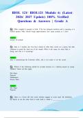BIOL 121&sol; BIOL121 Module 6&colon; &lpar;Latest 2026&sol; 2027 Update&rpar; 100&percnt; Verified Questions & Answers &vert; Grade A