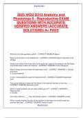 2025 WGU D313 Anatomy and Physiology II - Reproductive EXAM QUESTIONS WITH ACCURATE VERIFIED ANSWERS &lpar;ACCURATE SOLUTIONS&rpar; A&plus; PASS&period;pdf