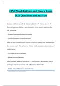 FINC306 definitions and theory Exam 2026 Questions and Answers
